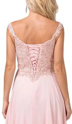 Dancing Queen - Beaded Lace Chiffon Gown 2818 Formal Gowns 14 Dancing Queen - Beaded Lace Chiffon Gown 2818 Formal Gowns