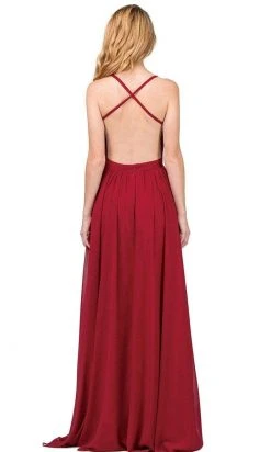 Dancing Queen - Beaded Lace V-neck A-line Prom Dress 9850 - 1 Pc Navy In Size XS Available