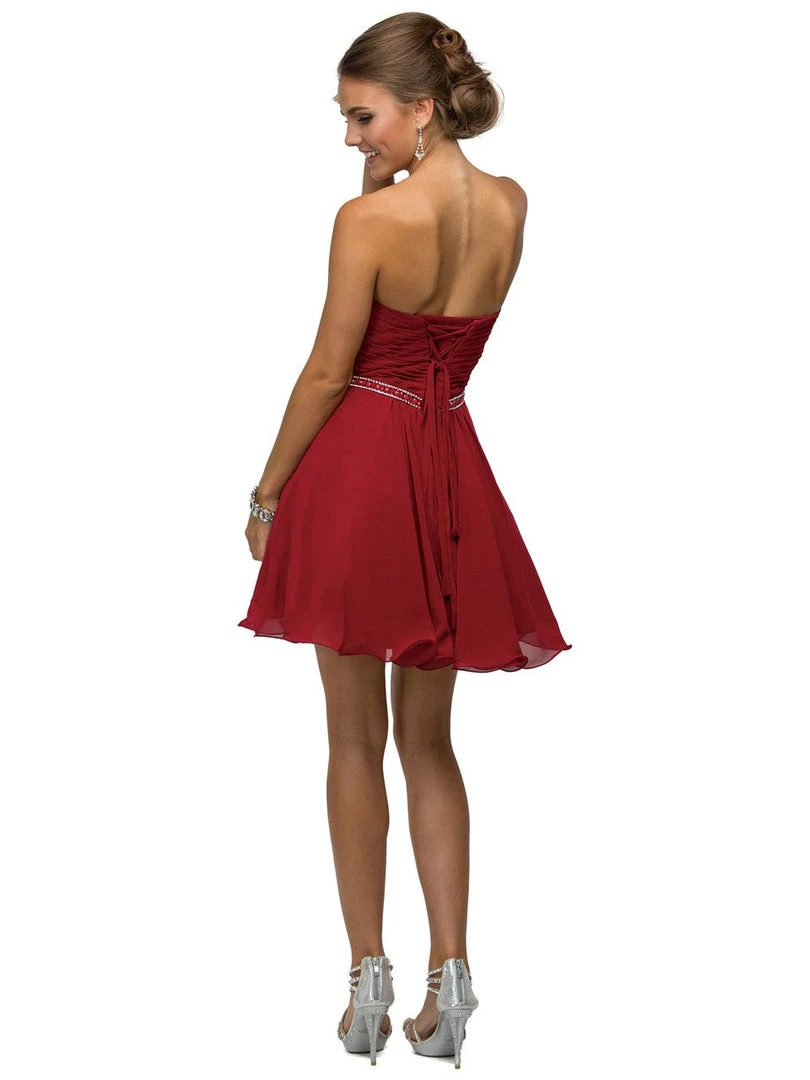 Cocktail Dresses Dancing Queen Crisscrossed Sweetheart A-Line Dress 9581 4 Cocktail Dresses Dancing Queen Crisscrossed Sweetheart A-Line Dress 9581