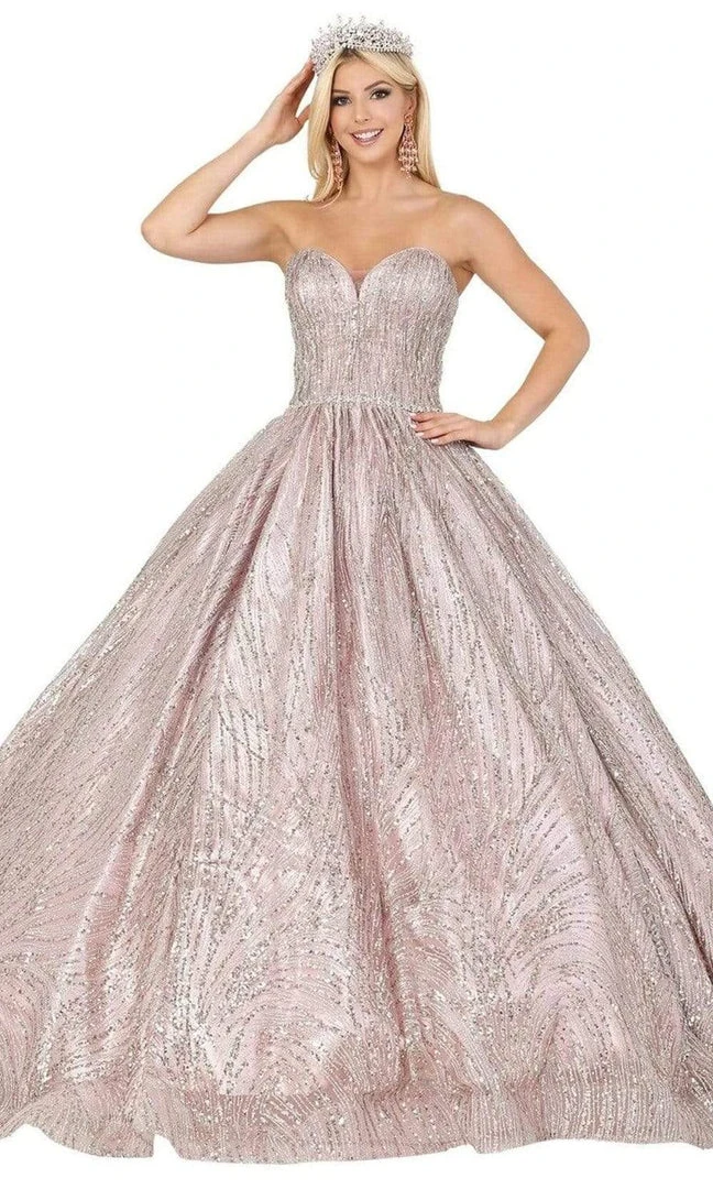 Dancing Queen - Embellished Strapless Sweetheart Ballgown 1453 - 1 Pc Silver/Gold In Size XS Available 4 Dancing Queen - Embellished Strapless Sweetheart Ballgown 1453 - 1 Pc Silver/Gold In Size XS Available