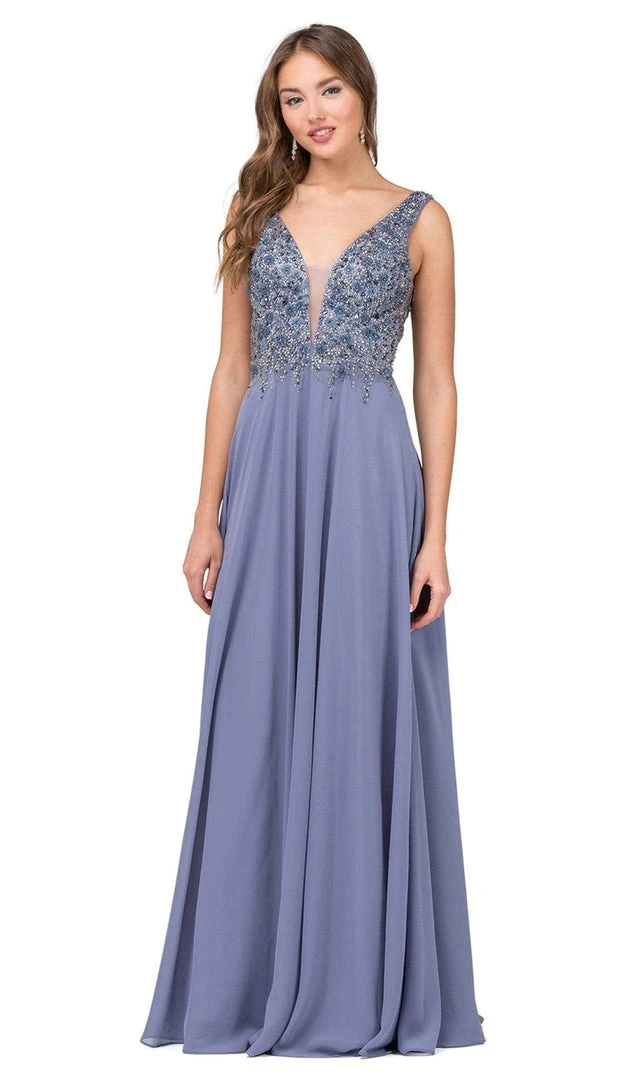 Dancing Queen - Floral Beaded Bodice A-line Dress 2312 - 1 Pc Dark Silver In Size XS And 1 Pc Light Mocha In Size XS Available Formal Gowns 3 Dancing Queen - Floral Beaded Bodice A-line Dress 2312 - 1 Pc Dark Silver In Size XS And 1 Pc Light Mocha In Size XS Available Formal Gowns