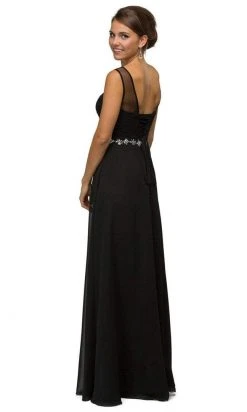 Dancing Queen - Illusion Chiffon A-line Dress 9541 - 1 Pc Black In Size XS Available 5 Dancing Queen - Illusion Chiffon A-line Dress 9541 - 1 Pc Black In Size XS Available