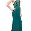 Dancing Queen Illusion Halter Jeweled Garland Motif Sheath Gown 2200 - 1 Pc Hunter Green In Size M Available Formal Gowns 2 Dancing Queen Illusion Halter Jeweled Garland Motif Sheath Gown 2200 - 1 Pc Hunter Green In Size M Available Formal Gowns