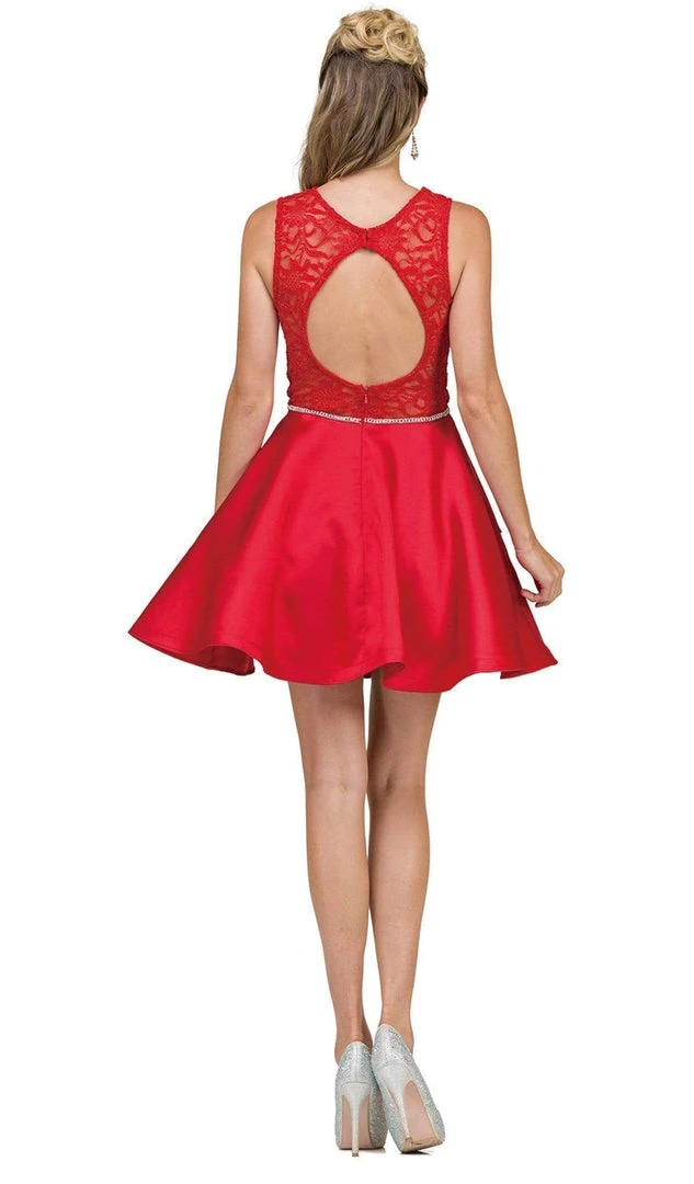 Dancing Queen - Lace Layered A-Line Cocktail Dress 2011 - 1 Pc Red In Size XL Available 4 Dancing Queen - Lace Layered A-Line Cocktail Dress 2011 - 1 Pc Red In Size XL Available