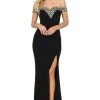 Formal Gowns Dancing Queen - Lace Off Shoulder Prom Dress 4004 - 1 Pc Black In Size M Available 1 Formal Gowns Dancing Queen - Lace Off Shoulder Prom Dress 4004 - 1 Pc Black In Size M Available