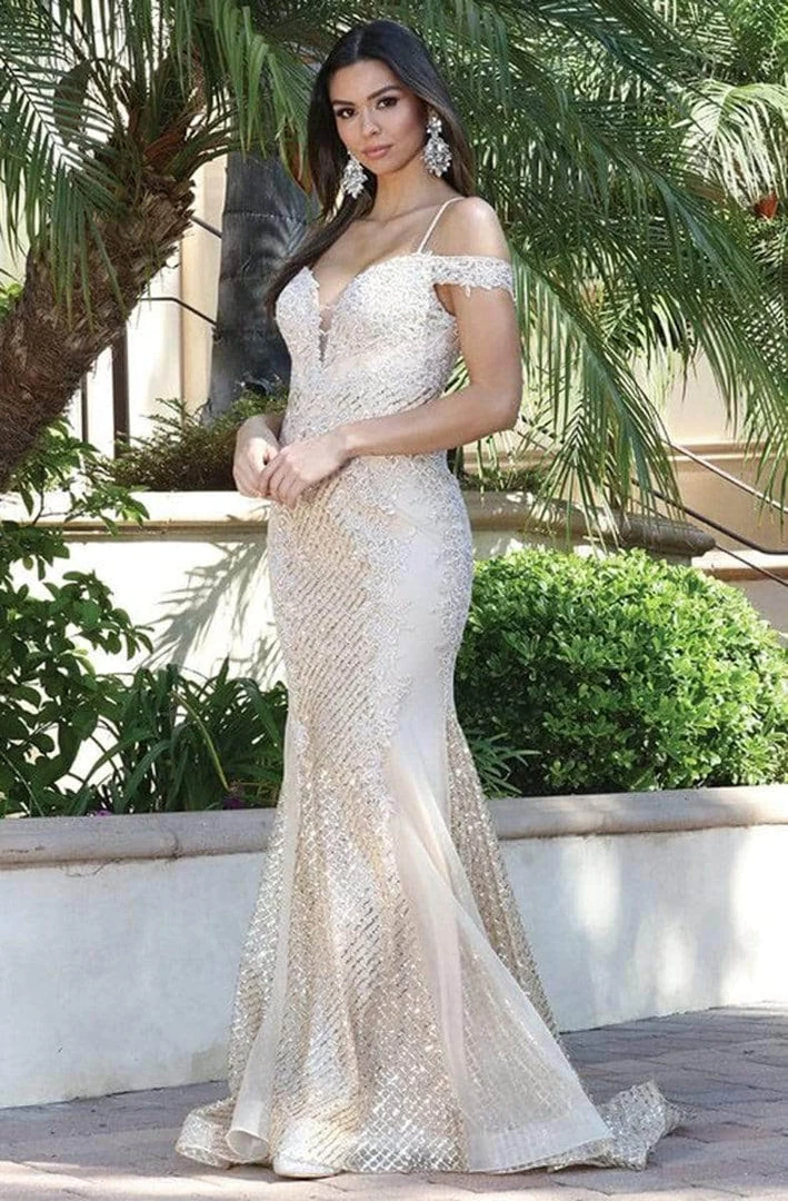 Dancing Queen - Lace Sequin Mermaid Prom Gown 2995 - 1 Pc Champagne In Size S Available Formal Gowns 3 Dancing Queen - Lace Sequin Mermaid Prom Gown 2995 - 1 Pc Champagne In Size S Available Formal Gowns