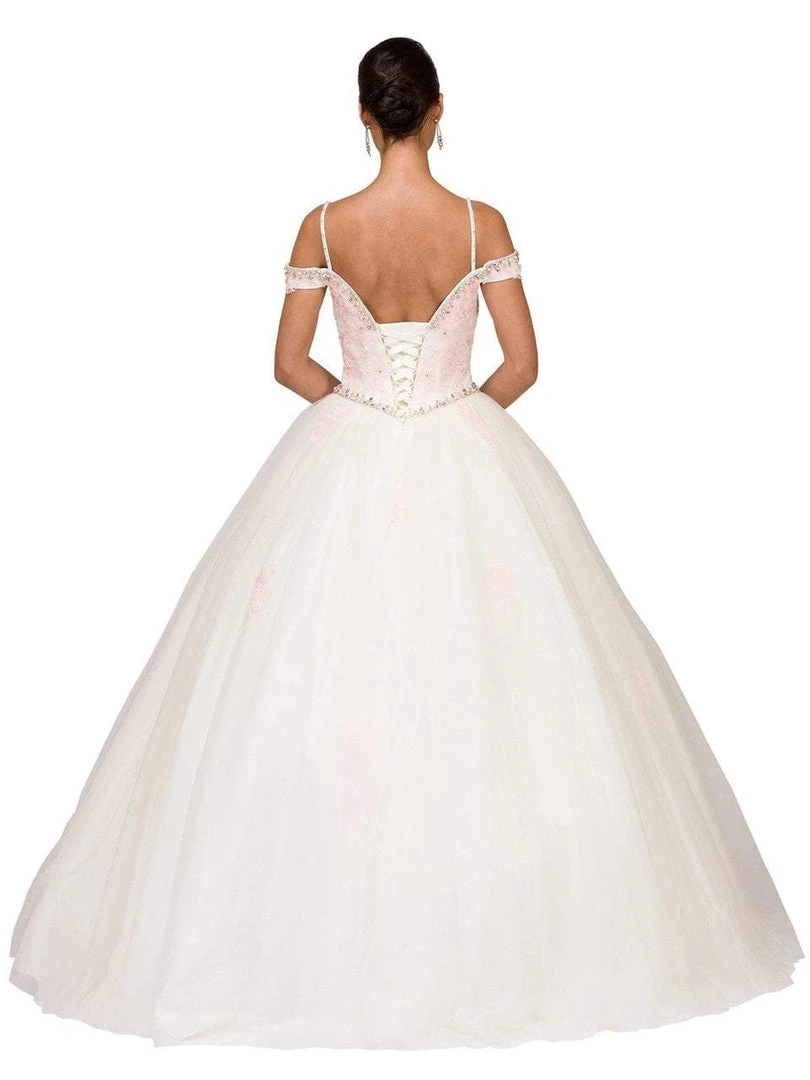 Dancing Queen Off Shoulder Beaded Lace Bodice Ballgown 1188 Formal Gowns 4 Dancing Queen Off Shoulder Beaded Lace Bodice Ballgown 1188 Formal Gowns