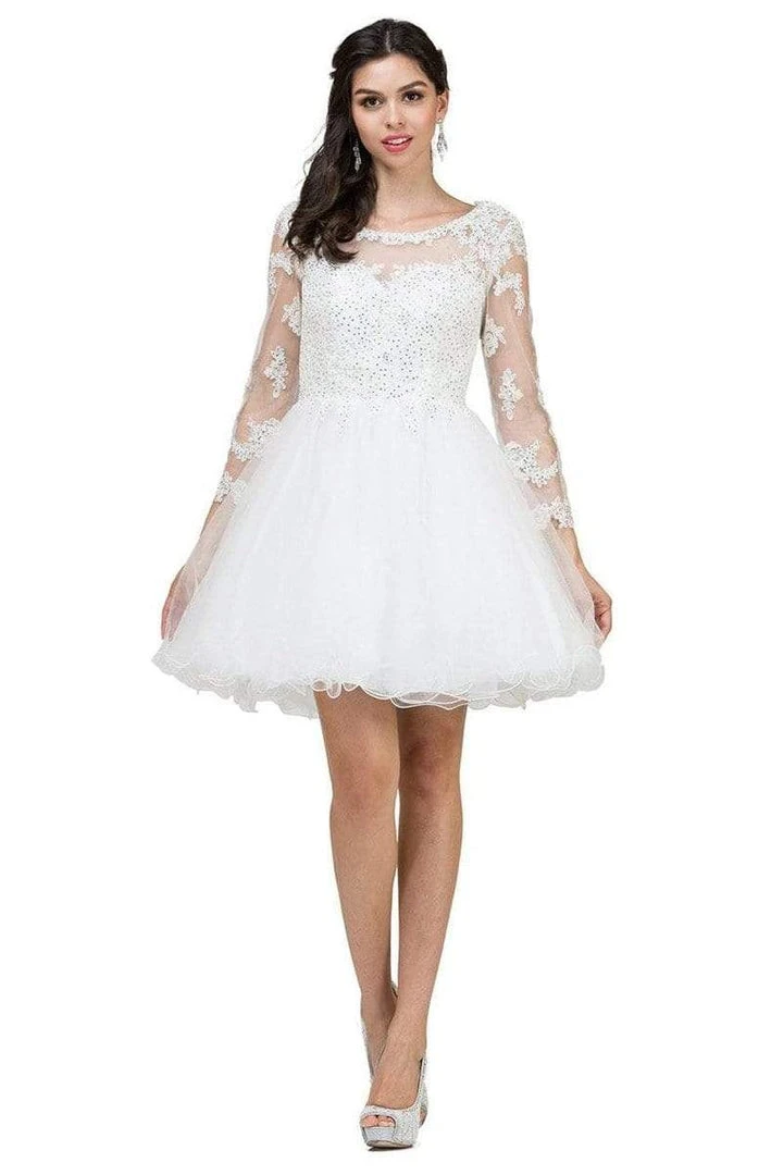 Dancing Queen Quarter Sleeve Appliqued Dress 2101 - 1 Pc Off White In Size 3XL Available 3 Dancing Queen Quarter Sleeve Appliqued Dress 2101 - 1 Pc Off White In Size 3XL Available