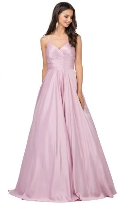 Formal Gowns Dancing Queen - Ruched Sweetheart Pleated Prom Gown 2339 - 1 Pc Dusty Pink In Size XS Available