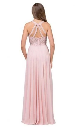 Formal Gowns Dancing Queen - Sleeveless Illusion Jewel Lace Ornate Prom Gown 2234 - 2 Pcs Blush In Size XS And 3XL Available 14 Formal Gowns Dancing Queen - Sleeveless Illusion Jewel Lace Ornate Prom Gown 2234 - 2 Pcs Blush In Size XS And 3XL Available