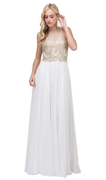 Formal Gowns Dancing Queen - Sleeveless Illusion Jewel Lace Ornate Prom Gown 2234 - 2 Pcs Blush In Size XS And 3XL Available 11 Formal Gowns Dancing Queen - Sleeveless Illusion Jewel Lace Ornate Prom Gown 2234 - 2 Pcs Blush In Size XS And 3XL Available