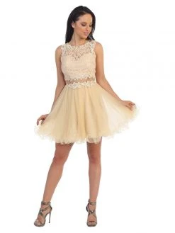 Dancing Queen Sleeveless Lace Illusion Tulle Short Prom Dress 9080 Cocktail Dresses 7 Dancing Queen Sleeveless Lace Illusion Tulle Short Prom Dress 9080 Cocktail Dresses