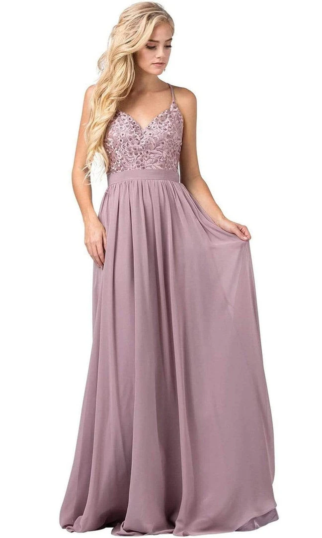 Dancing Queen - Spaghetti Strap Embroidered A-line Dress 2571 - 1 Pc Mocha In Size XS Available Formal Gowns 3 Dancing Queen - Spaghetti Strap Embroidered A-line Dress 2571 - 1 Pc Mocha In Size XS Available Formal Gowns