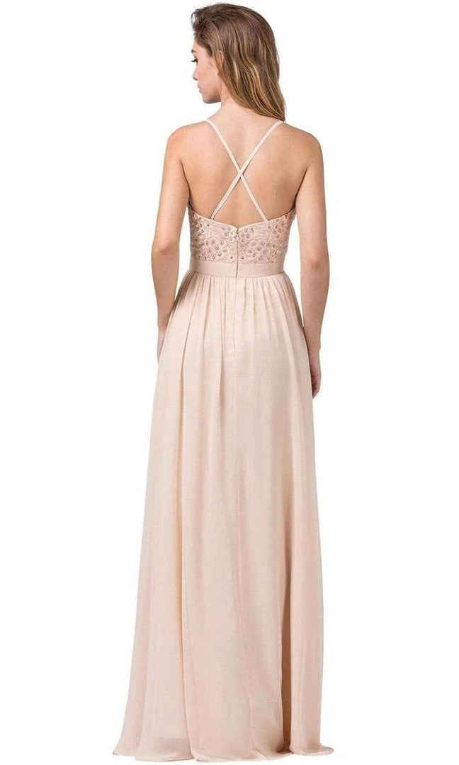 Dancing Queen - Spaghetti Strap Embroidered A-line Dress 2571 - 1 Pc Mocha In Size XS Available Formal Gowns 5 Dancing Queen - Spaghetti Strap Embroidered A-line Dress 2571 - 1 Pc Mocha In Size XS Available Formal Gowns