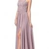 Dancing Queen - Spaghetti Strap Lace Embroidered Dress 2789 - 1 Pc Mocha In Size XS Available Formal Gowns