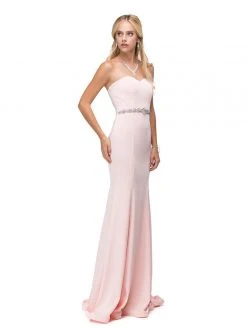 Dancing Queen Strapless Sweetheart Beaded Dress 9720 - 1 Pc. Blush In Size Extra Small Available