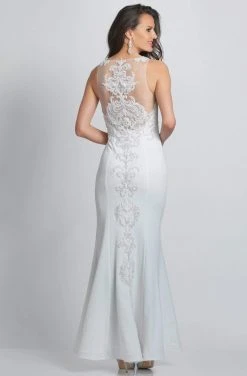 Dave & Johnny - A9157 V-Neck Sequined Sheath Dress