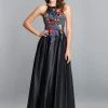 Dave & Johnny - Floral Embroidered Jewel Bodice A-Line Gown A7616 - 1 Pc Black In Size 12 Available Formal Gowns 2 Dave & Johnny - Floral Embroidered Jewel Bodice A-Line Gown A7616 - 1 Pc Black In Size 12 Available Formal Gowns