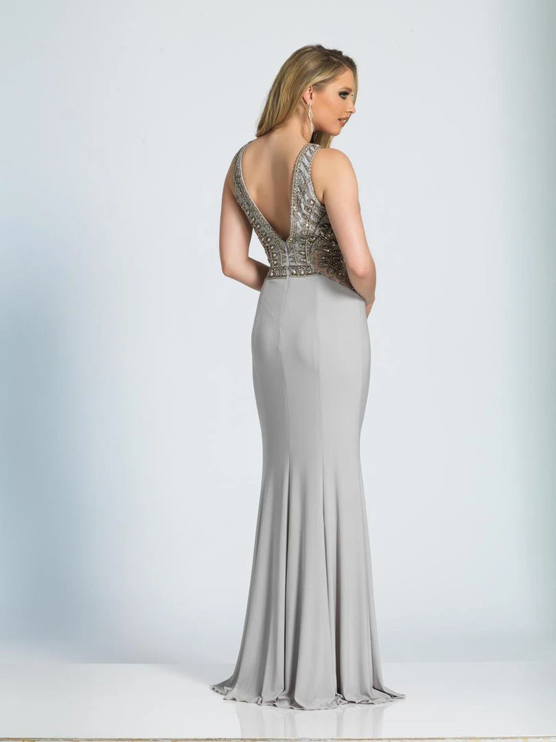 Dave & Johnny Intricately Beaded Illusion Paneled Dress - 1 Pc Gray In Size 8 Available 4 Dave & Johnny Intricately Beaded Illusion Paneled Dress - 1 Pc Gray In Size 8 Available