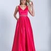 Dave & Johnny - Sleeveless Embellished Waist A-Line Gown 3530 - 1 Pc Fuschia Pink In Size 10 Available Formal Gowns 2 Dave & Johnny - Sleeveless Embellished Waist A-Line Gown 3530 - 1 Pc Fuschia Pink In Size 10 Available Formal Gowns