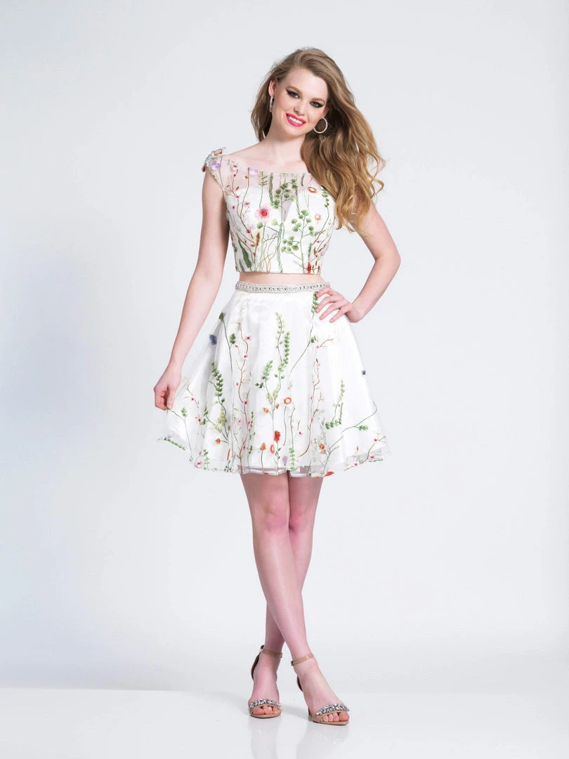 Cocktail Dresses Dave & Johnny - Two Piece Floral Embroidered A-line Dress 3982 - 1 Pc Ivory In Size 16 Available 3 Cocktail Dresses Dave & Johnny - Two Piece Floral Embroidered A-line Dress 3982 - 1 Pc Ivory In Size 16 Available