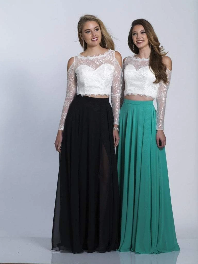 Dave & Johnny Two-Piece Long Sleeve Illusion Lace Gown 3472 - 1 Pc Black In Size 8 Available 5 Dave & Johnny Two-Piece Long Sleeve Illusion Lace Gown 3472 - 1 Pc Black In Size 8 Available