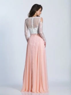 Dave & Johnny Two-Piece Long Sleeve Illusion Lace Gown 3472 - 1 Pc Black In Size 8 Available 6 Dave & Johnny Two-Piece Long Sleeve Illusion Lace Gown 3472 - 1 Pc Black In Size 8 Available