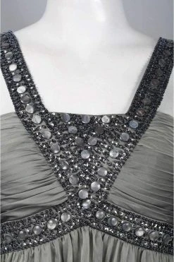 Formal Gowns Decode 1.8 - 180467 Metallic Studded Silk Chiffon A-Line Gown 11 Formal Gowns Decode 1.8 - 180467 Metallic Studded Silk Chiffon A-Line Gown