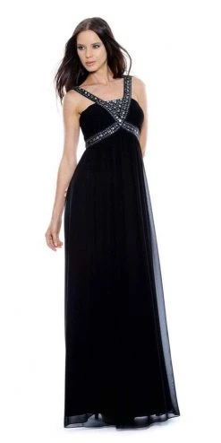 Formal Gowns Decode 1.8 - 180467 Metallic Studded Silk Chiffon A-Line Gown 13 Formal Gowns Decode 1.8 - 180467 Metallic Studded Silk Chiffon A-Line Gown