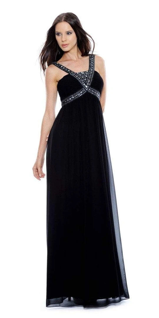 Formal Gowns Decode 1.8 - 180467 Metallic Studded Silk Chiffon A-Line Gown 6 Formal Gowns Decode 1.8 - 180467 Metallic Studded Silk Chiffon A-Line Gown