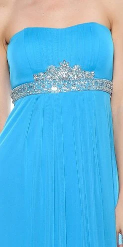 Decode 1.8 - 181511 Bead Embellished Empire Waist Sheath Dress