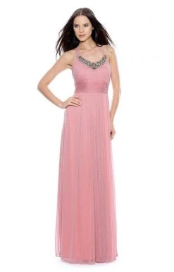 Formal Gowns Decode 1.8 - 181512 Sleeveless Halter Ruched Empire A-Line Dress