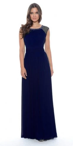 Decode 1.8 - 182423 Sparkling Neckline Jersey Mesh Gown Formal Gowns