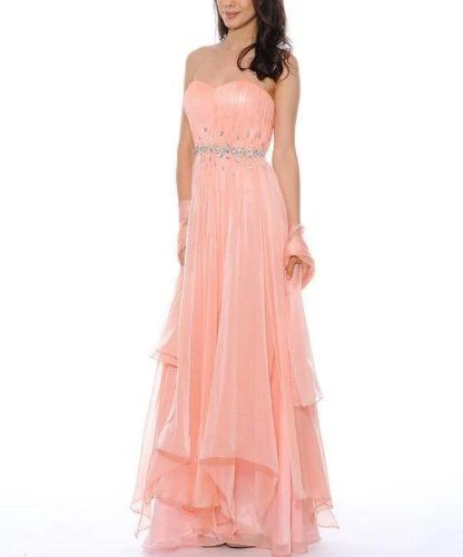 Decode 1.8 - 182471D Strapless Ruched Chiffon Evening Dress Formal Gowns 4 Decode 1.8 - 182471D Strapless Ruched Chiffon Evening Dress Formal Gowns