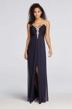 Decode 1.8 - 182934 Embellished Strapless Ruched Dress With Slit Formal Gowns