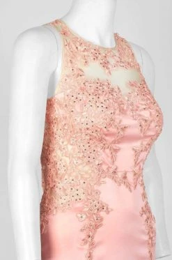 Decode 1.8 - 183859 Lace Applique Satin Long Gown Formal Gowns 11 Decode 1.8 - 183859 Lace Applique Satin Long Gown Formal Gowns