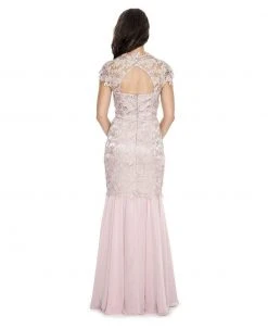 Decode 1.8 - 183974 Floral Lace Mermaid Chiffon Dress