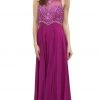 Formal Gowns Decode 1.8 - 184057 Beaded Embellished Racerback Flowy Evening Gown