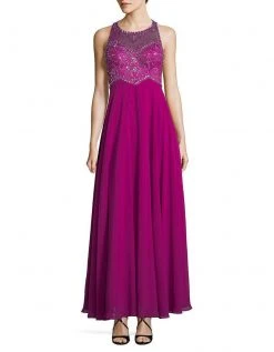 Formal Gowns Decode 1.8 - 184057 Beaded Embellished Racerback Flowy Evening Gown 9 Formal Gowns Decode 1.8 - 184057 Beaded Embellished Racerback Flowy Evening Gown