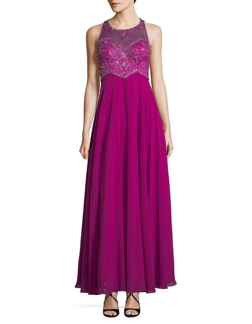 Formal Gowns Decode 1.8 - 184057 Beaded Embellished Racerback Flowy Evening Gown 5 Formal Gowns Decode 1.8 - 184057 Beaded Embellished Racerback Flowy Evening Gown