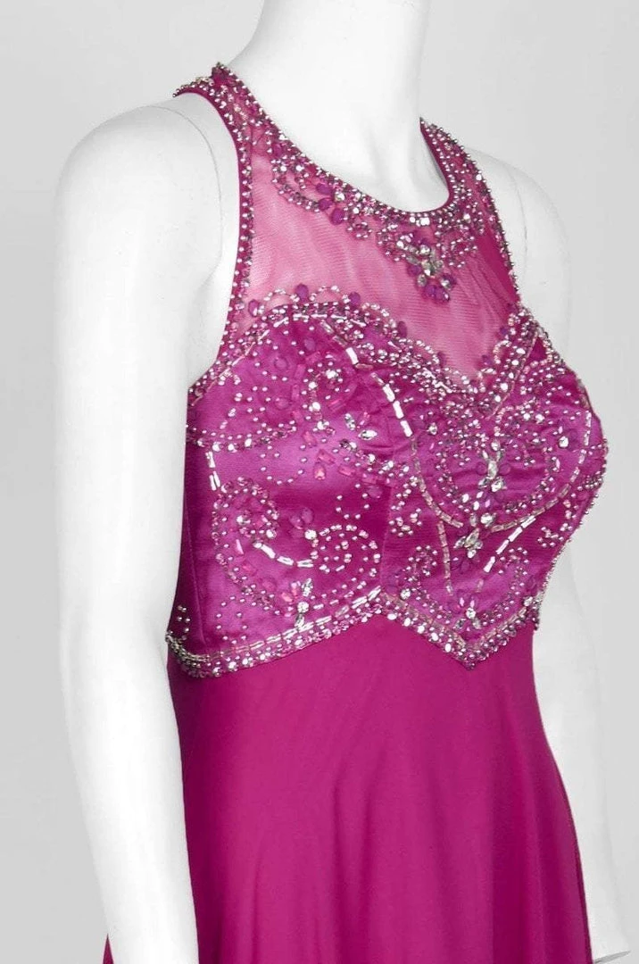 Formal Gowns Decode 1.8 - 184057 Beaded Embellished Racerback Flowy Evening Gown 7 Formal Gowns Decode 1.8 - 184057 Beaded Embellished Racerback Flowy Evening Gown