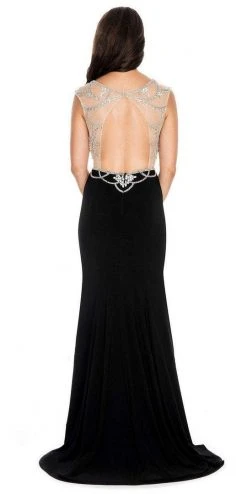 Decode 1.8 - 184060 Dazzling Illusion Cage Embellished Evening Dress
