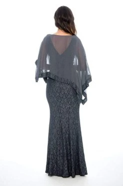 Decode 1.8 - 184212 Sheer Cape Embroidered Evening Dress Formal Gowns