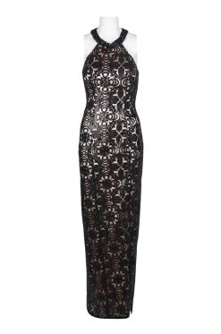 Decode 1.8 - 184400 Sequined Halter Dress With Back Cutouts Formal Gowns
