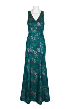 Formal Gowns Decode 1.8 - 184659 Floral Print Jacquard Trumpet Dress