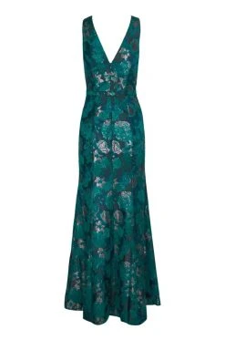 Formal Gowns Decode 1.8 - 184659 Floral Print Jacquard Trumpet Dress