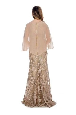 Decode 1.8 - 184730 Cape Overlay Soutache Long Dress Formal Gowns