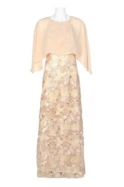 Decode 1.8 - 184730 Cape Overlay Soutache Long Dress Formal Gowns