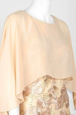 Decode 1.8 - 184730 Cape Overlay Soutache Long Dress Formal Gowns