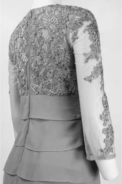 Formal Gowns Decode 1.8 - Applique Tiered Chiffon Dress 183184